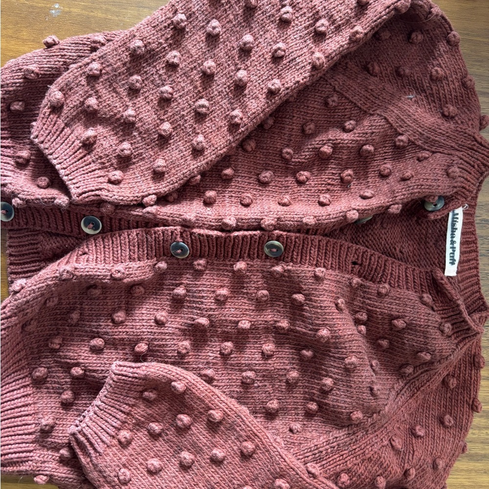 Misha & Puff Cotton Popcorn Cardigan